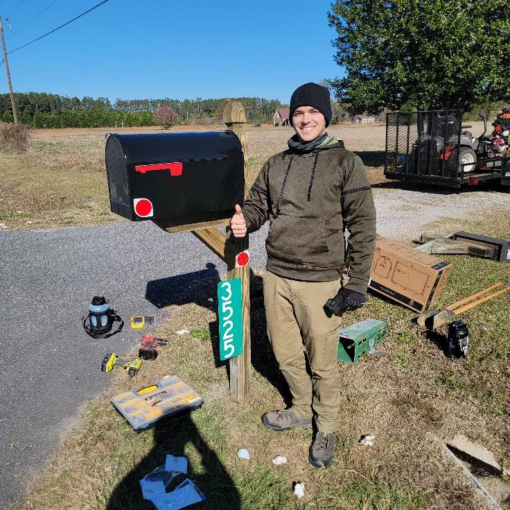 Adam with new mailbox installation