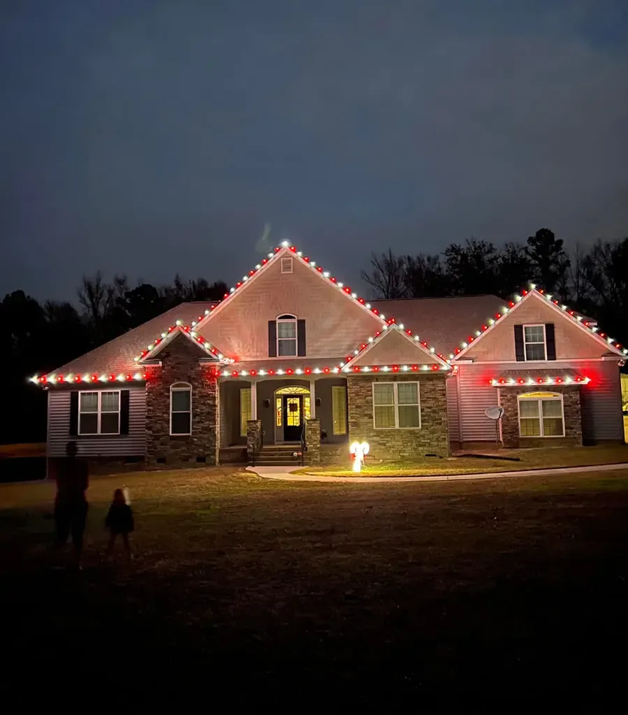 Christmas light installation 1