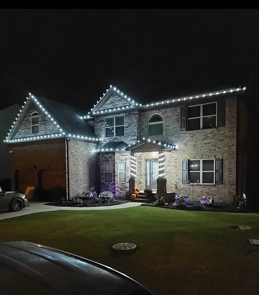 Christmas light installation 3