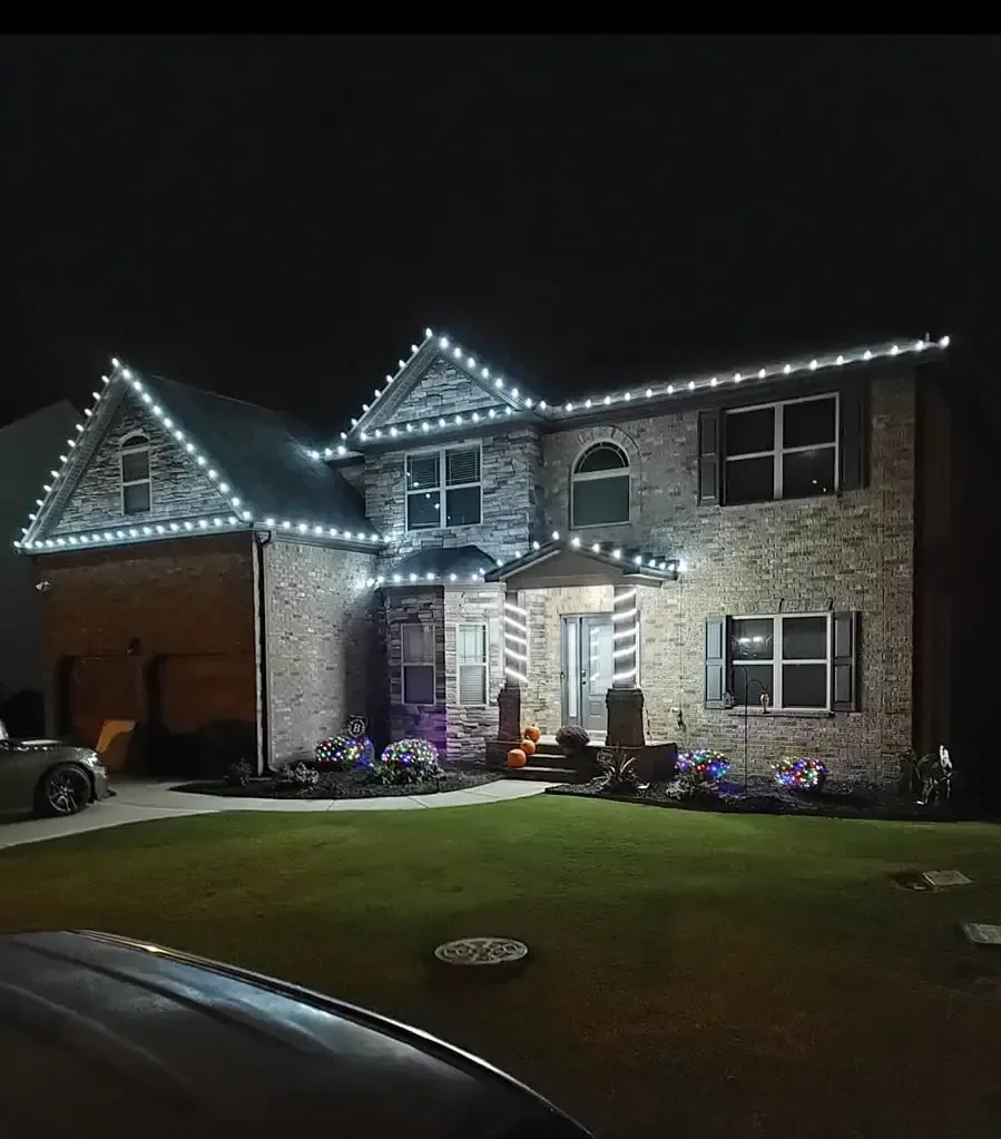 Christmas light installation 1